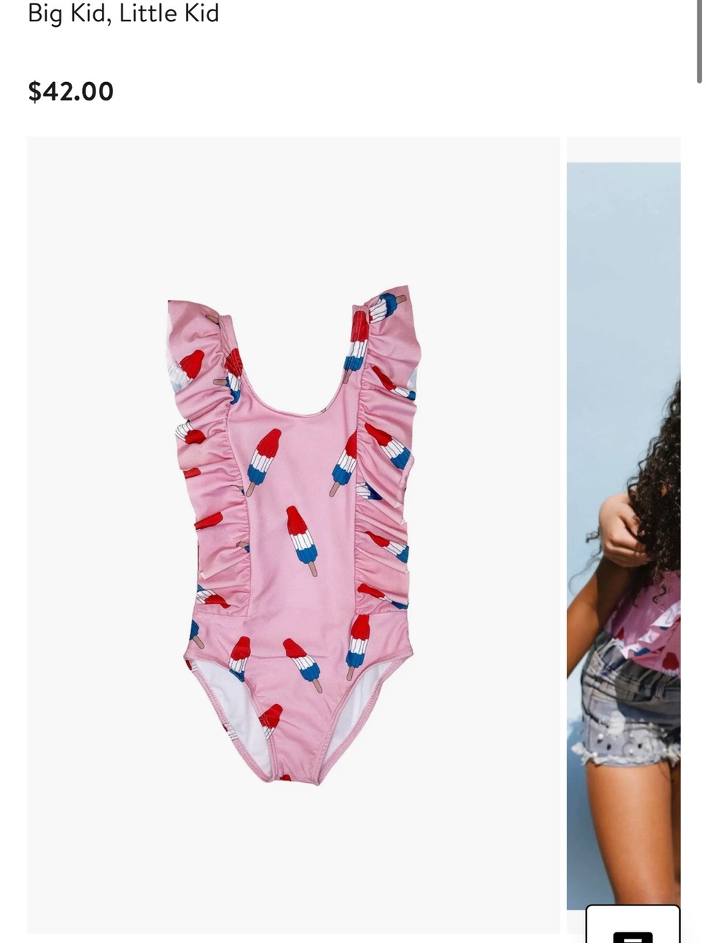Lola + The Boys Pink Ruffle One-Piece with Popsicle Print
